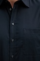 Sisley koszula męska bawełniana 51C3SQ05H granatowy