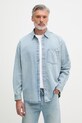 Calvin Klein Jeans košeľa pánska rifľová modrá LV04RF918G