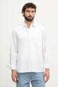 Calvin Klein Jeans πουκάμισο ανδρικό βαμβακερό λευκό LV04RF105G