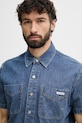 Calvin Klein Jeans πουκάμισο ανδρικό ντένιμ μπλε LV04RF711G