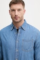 United Colors of Benetton koszula męska jeansowa niebieski 5YETUQ06J