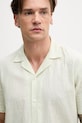Lindbergh koszula z dodatkiem lnu zielony 30.203319