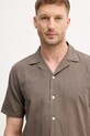 Lindbergh koszula z dodatkiem lnu zielony 30.203319
