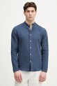 Lindbergh koszula męska z lnem granatowy 30.203344A