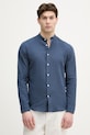 Lindbergh koszula męska z lnem granatowy 30.203344A