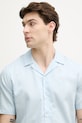 Lindbergh koszula męska z bawełną niebieski 30.222099