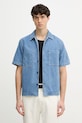 Marc O'Polo koszula męska z bawełny niebieski 5000008048
