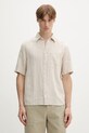 Marc O'Polo košeľa pánska ľanová béžová 5000012798