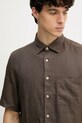 Marc O'Polo koszula męska lniana brązowy 5000012798