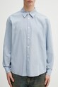Our Legacy koszula Beyond niebieski M2262BP