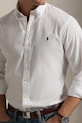 Βαμβακερό πουκάμισο Polo Ralph Lauren λευκό 710938519