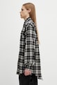 VETEMENTS koszula bawełniana Leather Cross Flannel ME76FS059BW czarny SS26