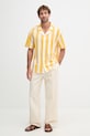 Tommy Hilfiger cămașă bărbați din bumbac UM0UM03814 galben SS26