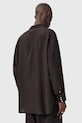 Πουκάμισο AllSaints PICKETT M017SE καφέ SS26