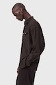 Πουκάμισο AllSaints PICKETT M017SE καφέ
