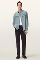 Odzież AllSaints koszula męska jeansowa GRIBBS M042SE niebieski