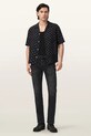 Одяг Сорочка з додаванням льону AllSaints UPTON M048SE чорний