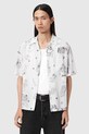 AllSaints camicia con lino TERRA regolare beige M049SE