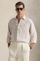 Polo Ralph Lauren cămașă de in cu modele bej 710B15594