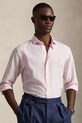 Polo Ralph Lauren πουκάμισο ανδρικό με λινό ροζ 710B16700