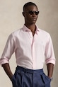 Polo Ralph Lauren πουκάμισο ανδρικό με λινό ροζ 710B16700