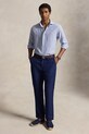 Ρούχα Polo Ralph Lauren πουκάμισο ανδρικό με λινό 710B16700 μπλε