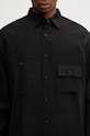 Y-3 koszula z domieszką lnu M SHIRT LS czarny KH0419