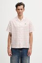 Lacoste koszula męska z lnem biały CH0532