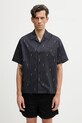 Lacoste koszula bawełniana męska czarny CH2343