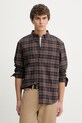 Levi's koszula bawełniana AUTHENTIC BUTTON DOWN wzorzyste brązowy A7210.0063