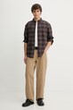 Levi's koszula bawełniana AUTHENTIC BUTTON DOWN A7210.0063 brązowy SS26