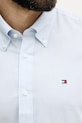 Tommy Hilfiger košile pánská bavlněná MW0MW42936 modrá