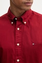 Tommy Hilfiger koszula męska bawełniana MW0MW42630 bordowy