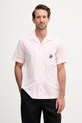 Tommy Hilfiger košile pánská bavlněná SUMMER růžová MW0MW42986