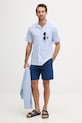 Tommy Hilfiger košile pánská bavlněná SUMMER MW0MW42986 modrá SS26
