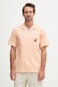 Tommy Hilfiger košile pánská bavlněná SUMMER oranžová MW0MW42986