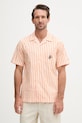 Tommy Hilfiger košile pánská bavlněná SUMMER oranžová MW0MW42986