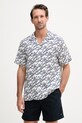 Tommy Hilfiger košile pánská se lnem SUMMER námořnická modř MW0MW42987