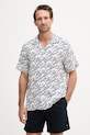 Tommy Hilfiger košile pánská se lnem SUMMER námořnická modř MW0MW42987