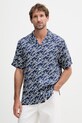 Tommy Hilfiger košile pánská se lnem SUMMER námořnická modř MW0MW42987