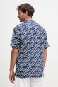 Oblečení Tommy Hilfiger košile pánská se lnem SUMMER MW0MW42987 námořnická modř