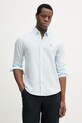 U.S. Polo Assn. koszula z dodatkiem lnu LINEN BLEND LS regular niebieski MUP3248