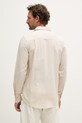 Odzież U.S. Polo Assn. koszula z dodatkiem lnu LINEN BLEND LS MUP3248 beżowy