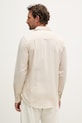 Odzież U.S. Polo Assn. koszula z dodatkiem lnu LINEN BLEND LS MUP3248 beżowy