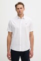 Детска риза с лен U.S. Polo Assn. LINEN BLEND SS щампа бял MUP3254