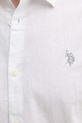 Детска риза с лен U.S. Polo Assn. LINEN BLEND SS MUP3254 бял