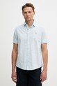 Детска риза с лен U.S. Polo Assn. LINEN BLEND SS щампа син MUP3254