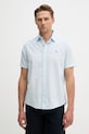 Детска риза с лен U.S. Polo Assn. LINEN BLEND SS щампа син MUP3254