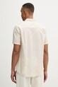 Odzież U.S. Polo Assn. koszula safari męska z lnem LINEN BLEND SS MUP3254.J54 beżowy