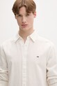 Tommy Jeans риза мъжка с лен бежов DM0DM22761